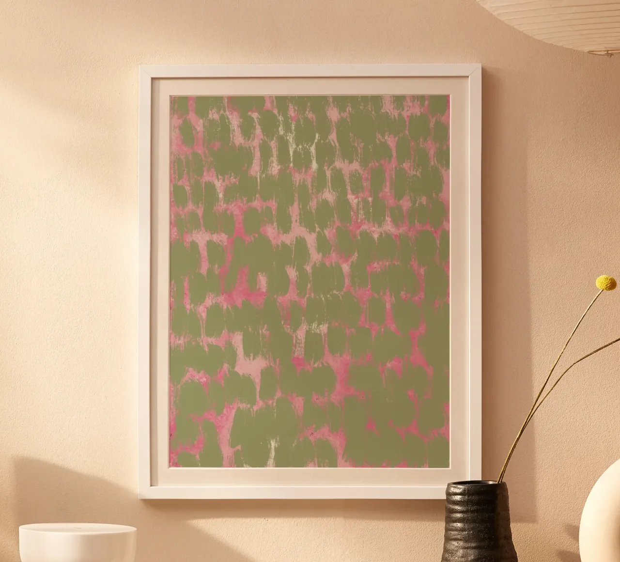 Tiny brushstrokes pattern poster by Little Dean