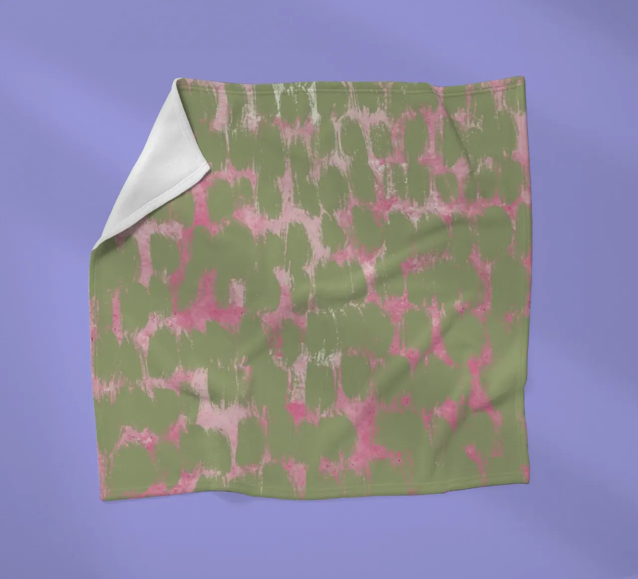 Tiny brushstrokes pattern fleece blanket by Little Dean