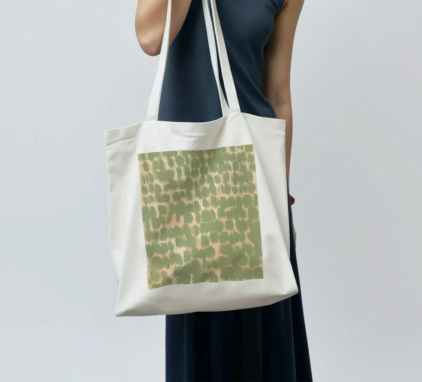 Tiny brushstrokes pattern 02 tote bag by Little Dean