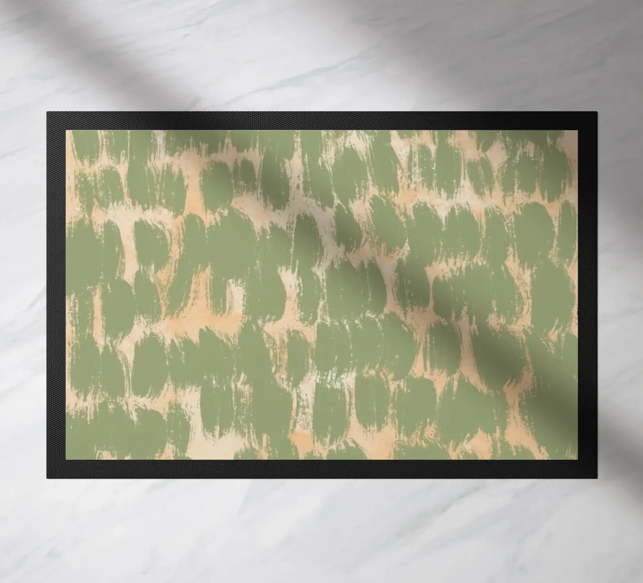 Tiny brushstrokes pattern 02 doormat by Little Dean