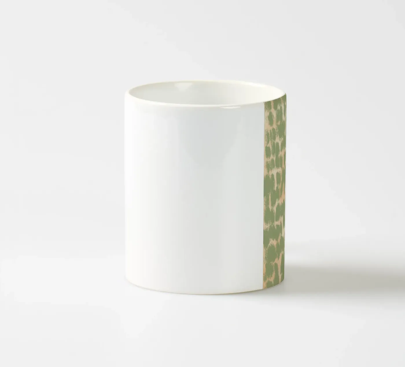 Tiny brushstrokes pattern 02 ceramic mug by Little Dean