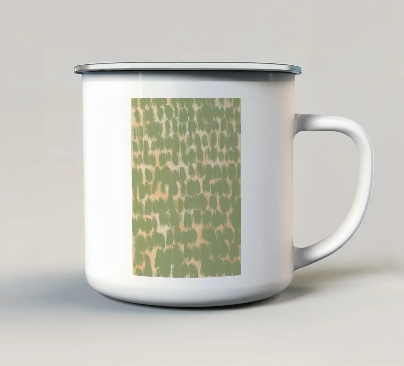 Tiny brushstrokes pattern 02 enamel mug by Little Dean