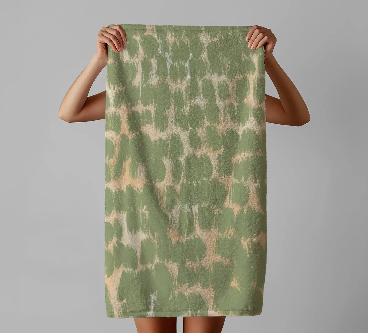 Kleine penseelstreken patroon 02 badhanddoek van Little Dean