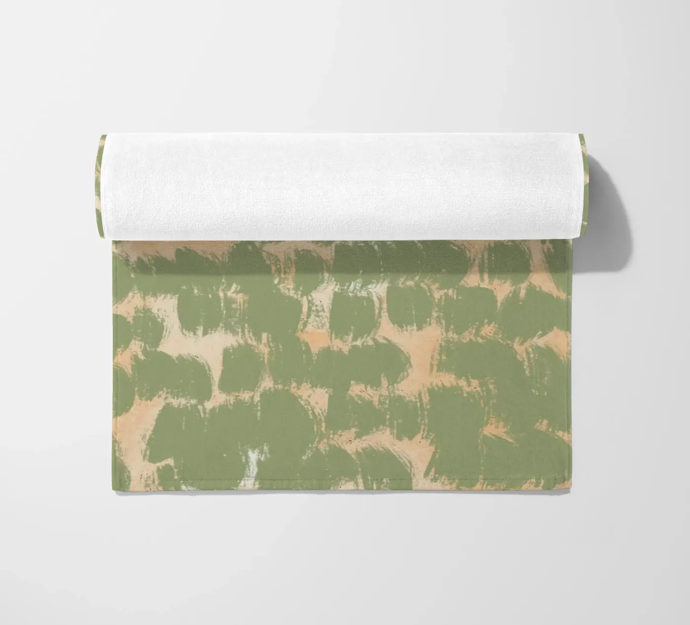 Tiny brushstrokes pattern 02 beach towel by Little Dean