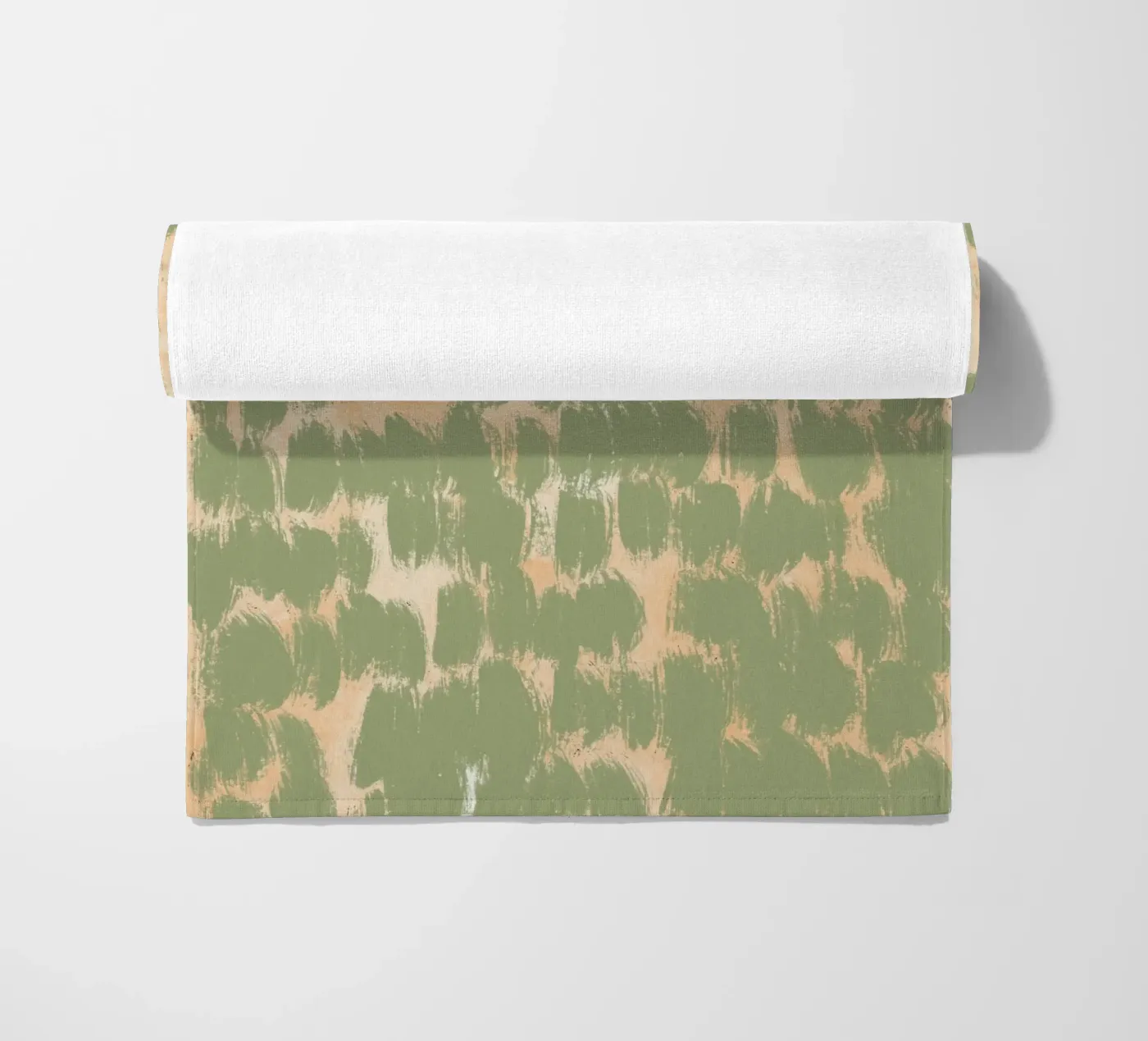 Tiny brushstrokes pattern 02 beach towel by Little Dean
