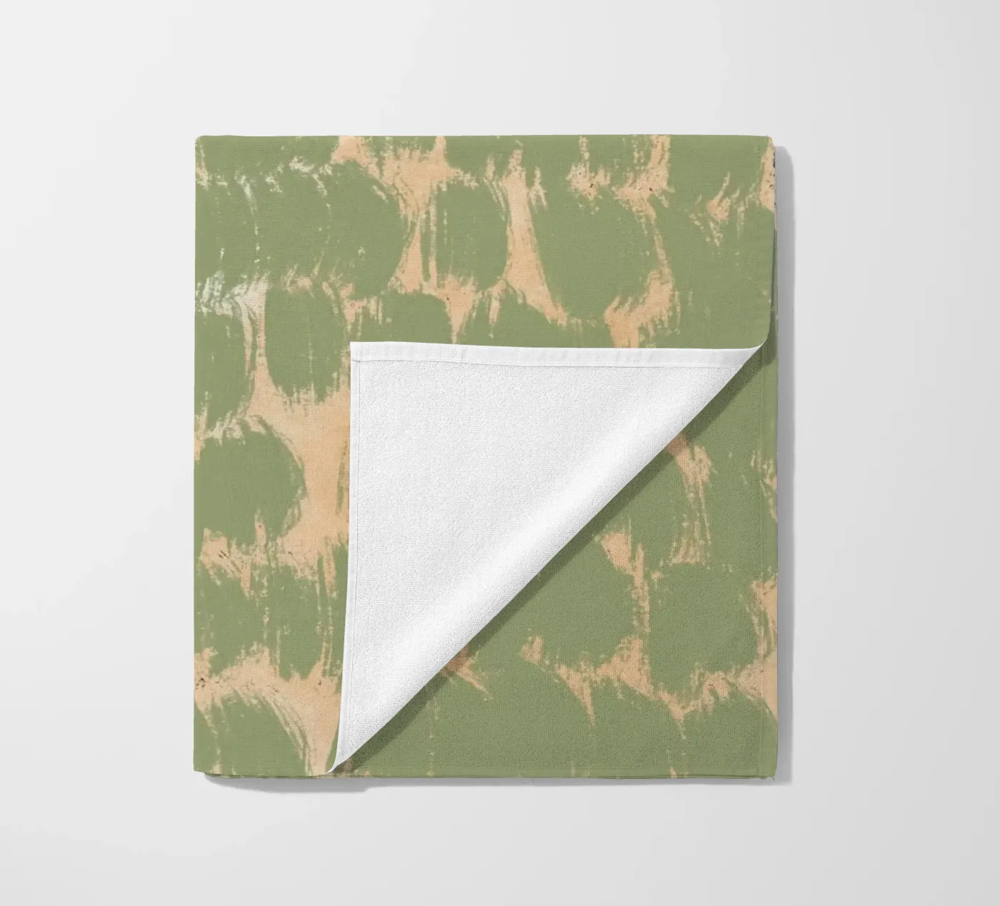 Tiny brushstrokes pattern 02 beach towel by Little Dean