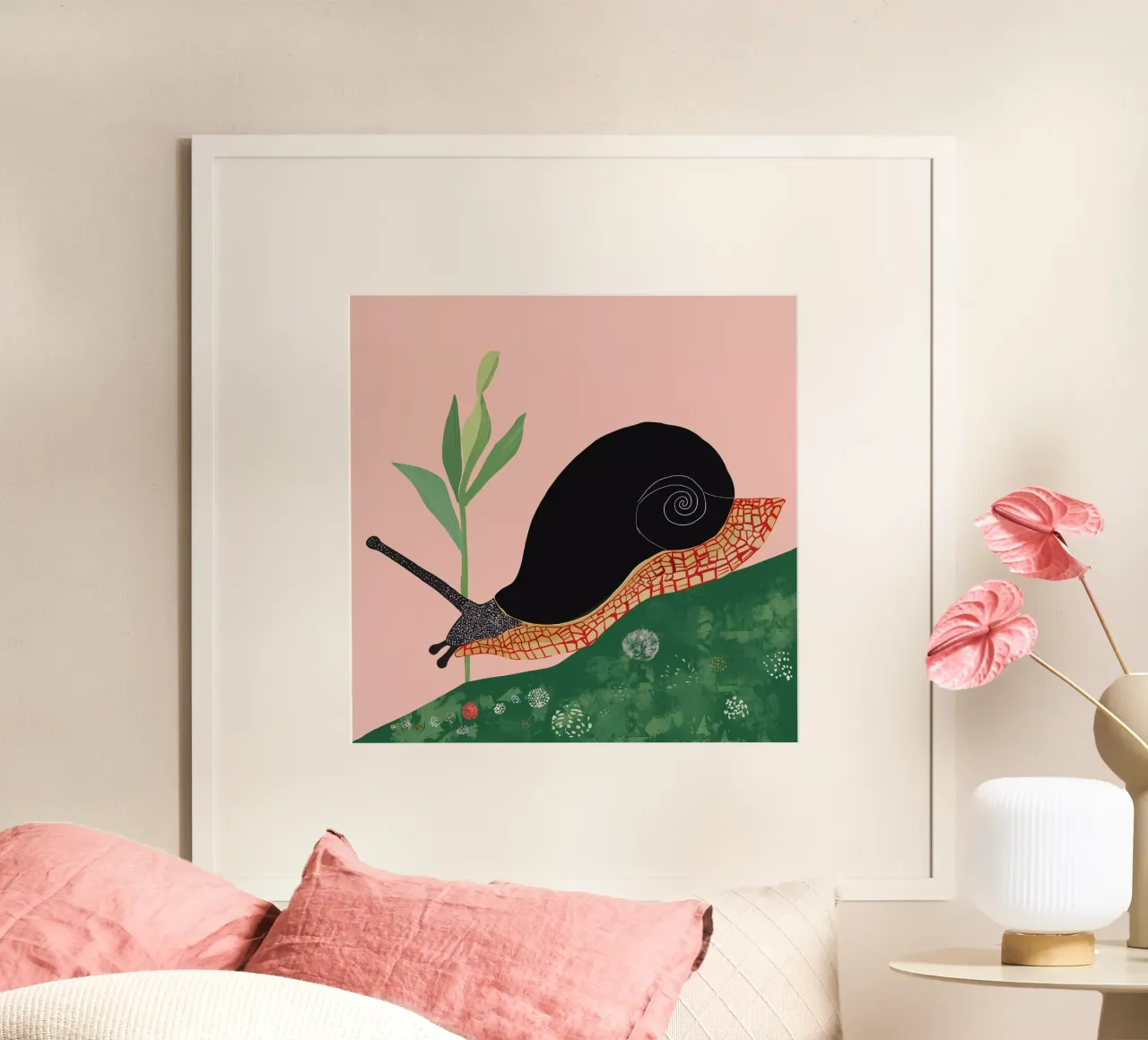 Giramondo del giardino poster con telaio in plastica da ArtsySesta