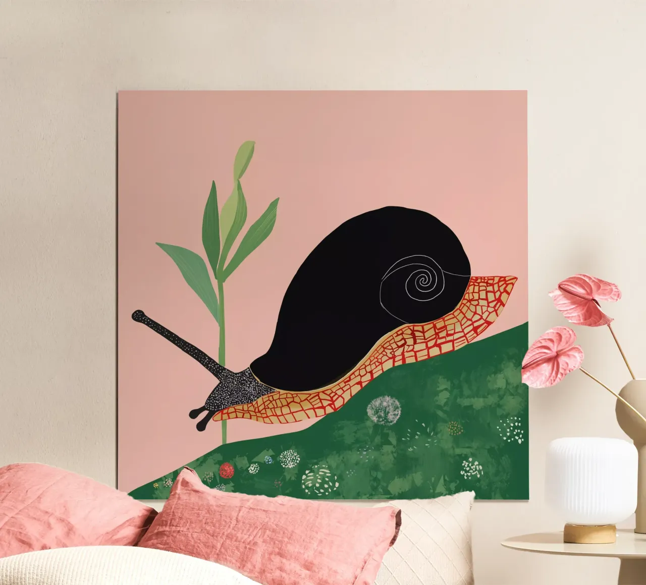 Giramondo del giardino poster con telaio in plastica da ArtsySesta