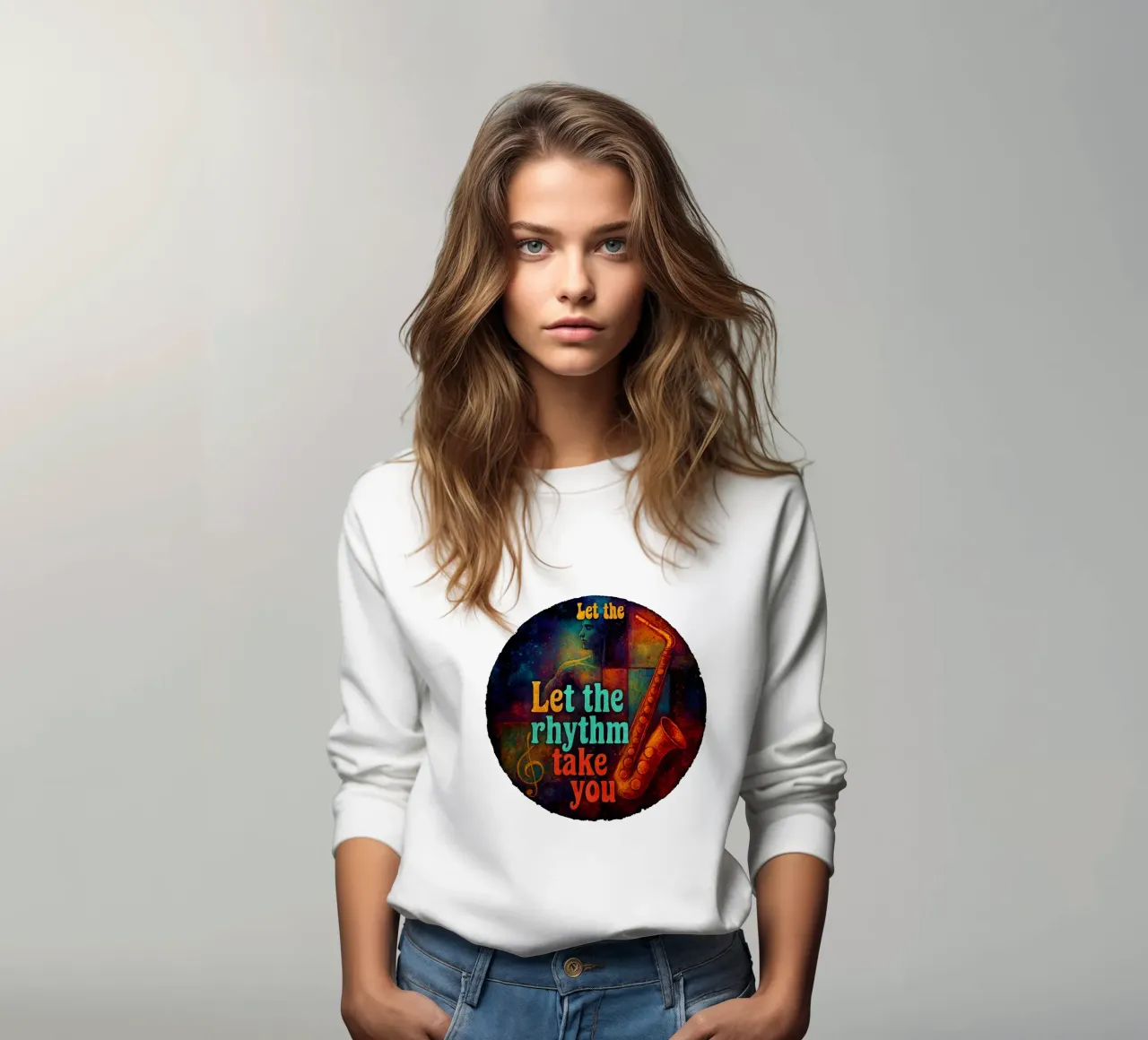 LET THE RHYTHM TAKE YOU felpa da Vintage Van Gogh