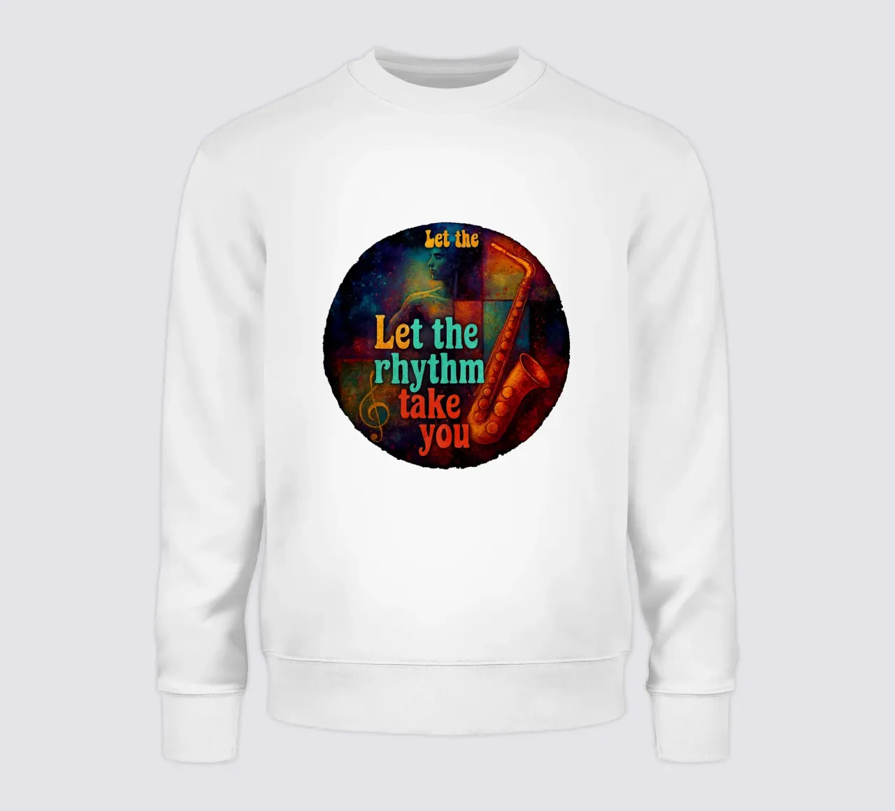 LET THE RHYTHM TAKE YOU felpa da Vintage Van Gogh