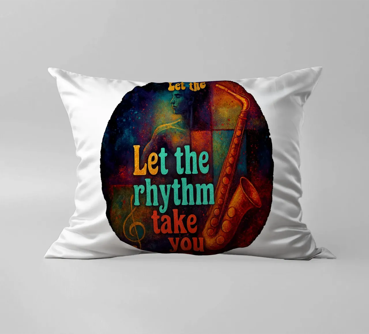 LET THE RHYTHM TAKE YOU cuscino da Vintage Van Gogh