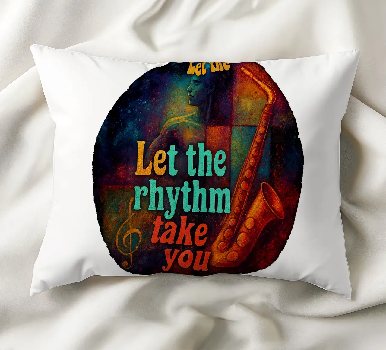 LET THE RHYTHM TAKE YOU cuscino da Vintage Van Gogh