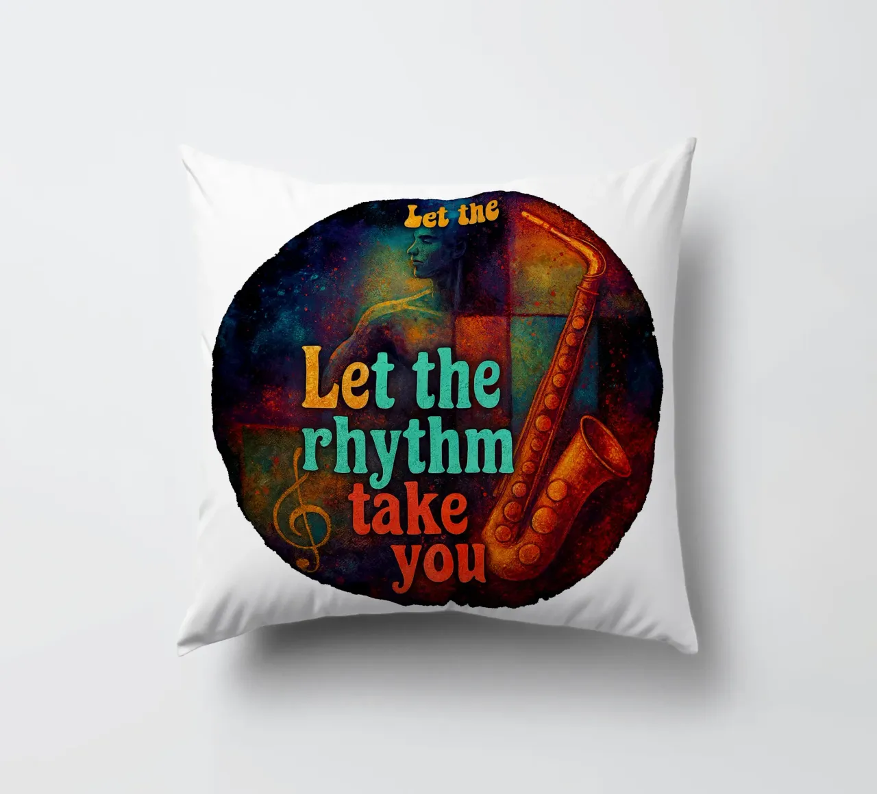 LET THE RHYTHM TAKE YOU cuscino da Vintage Van Gogh