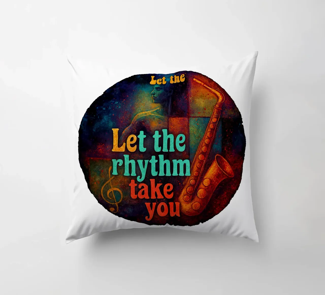 LET THE RHYTHM TAKE YOU cuscino da Vintage Van Gogh