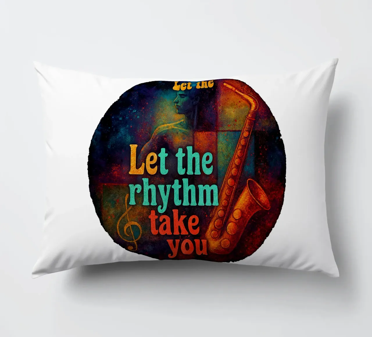 LET THE RHYTHM TAKE YOU cuscino da Vintage Van Gogh