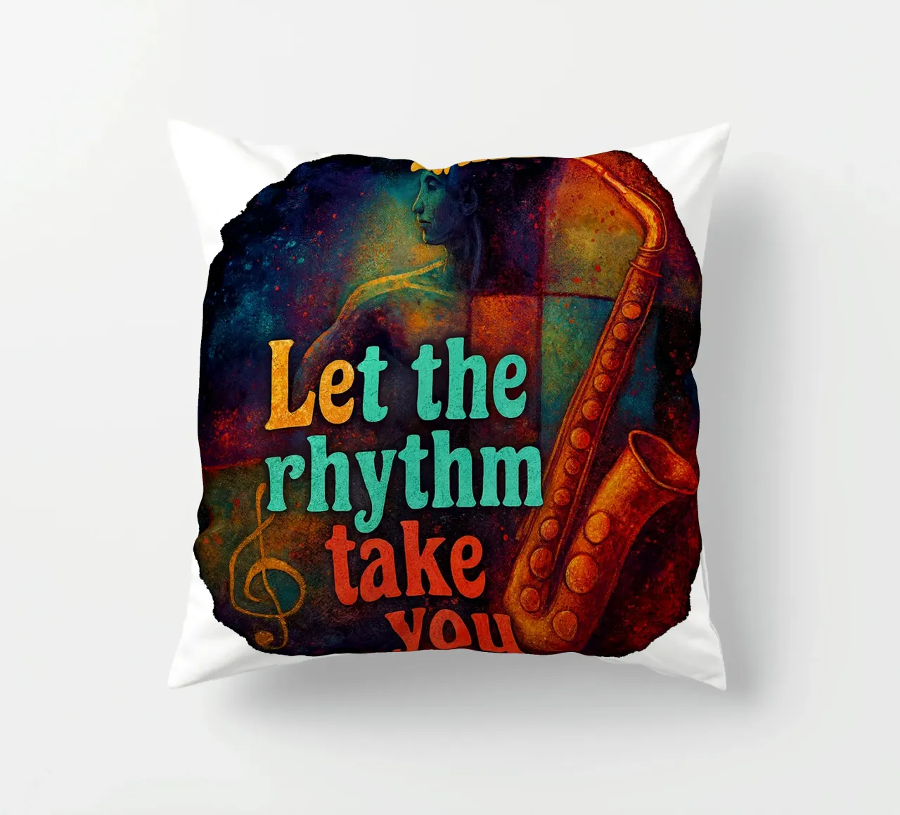 LET THE RHYTHM TAKE YOU cuscino da Vintage Van Gogh