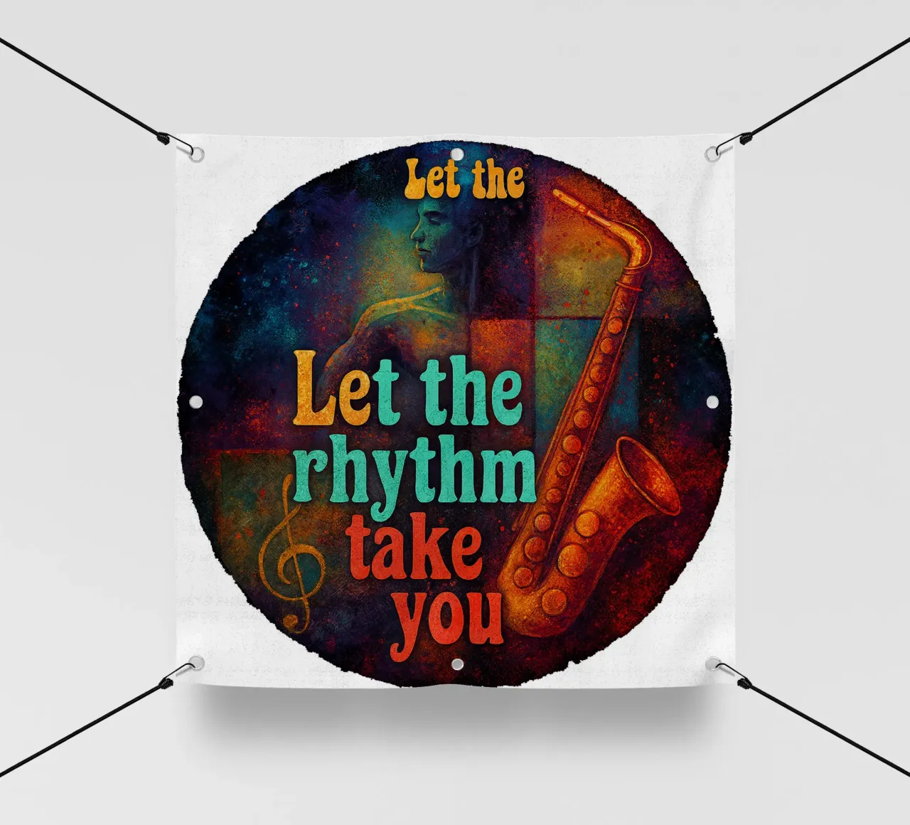 LET THE RHYTHM TAKE YOU telo in pvc da Vintage Van Gogh