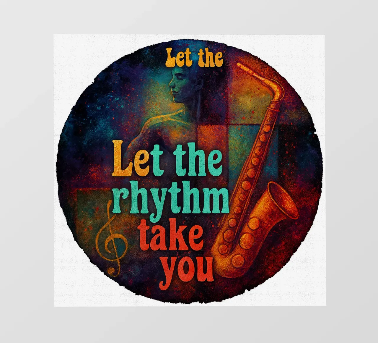 LET THE RHYTHM TAKE YOU telo in pvc da Vintage Van Gogh