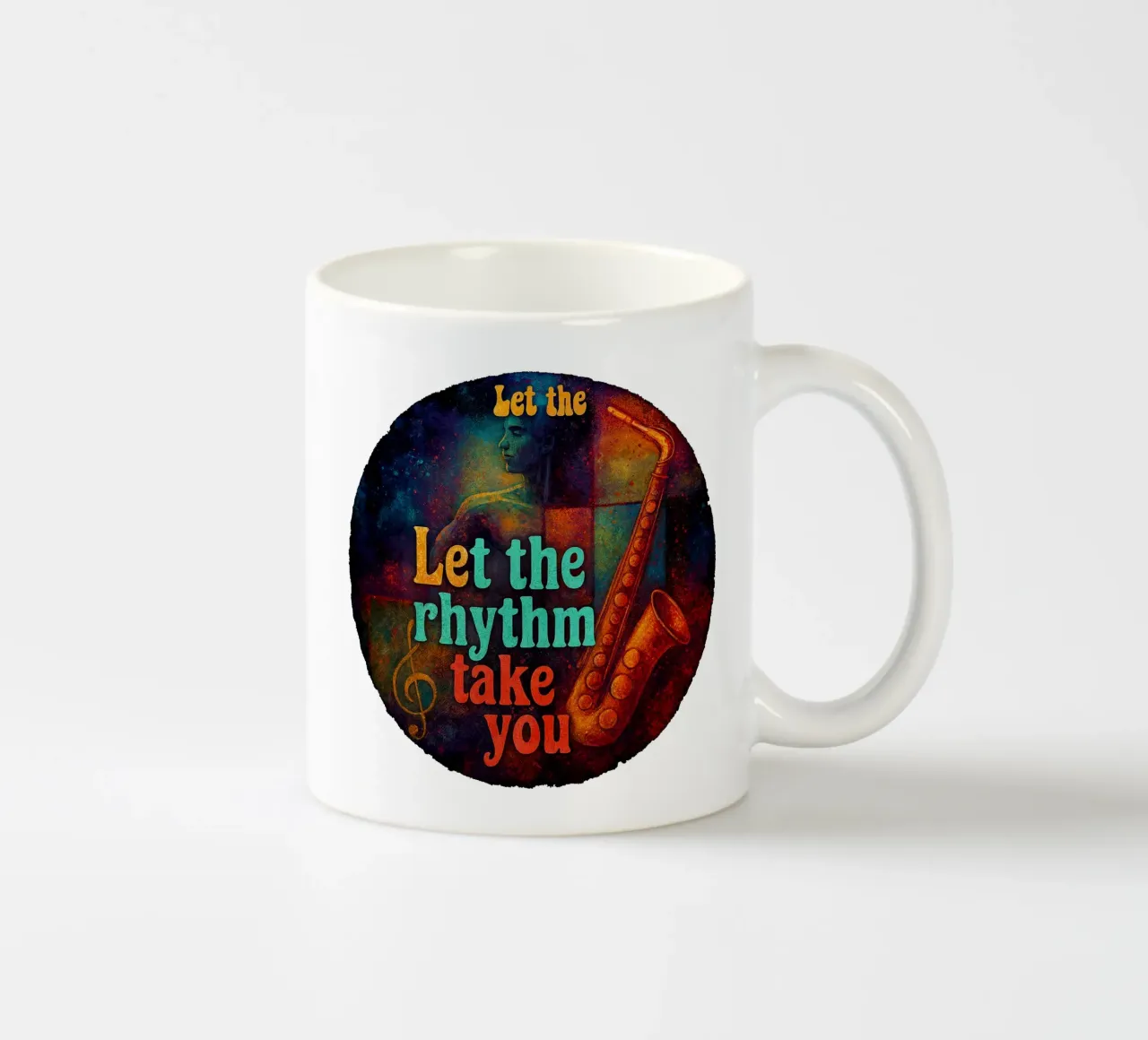 LET THE RHYTHM TAKE YOU tazza in ceramica da Vintage Van Gogh