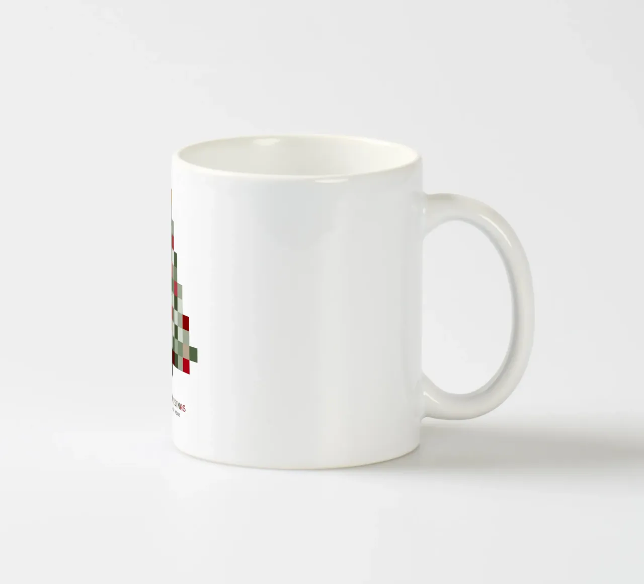 Buon Natale - pixel dell'albero di Natale tazza in ceramica da Black Sign Artwork