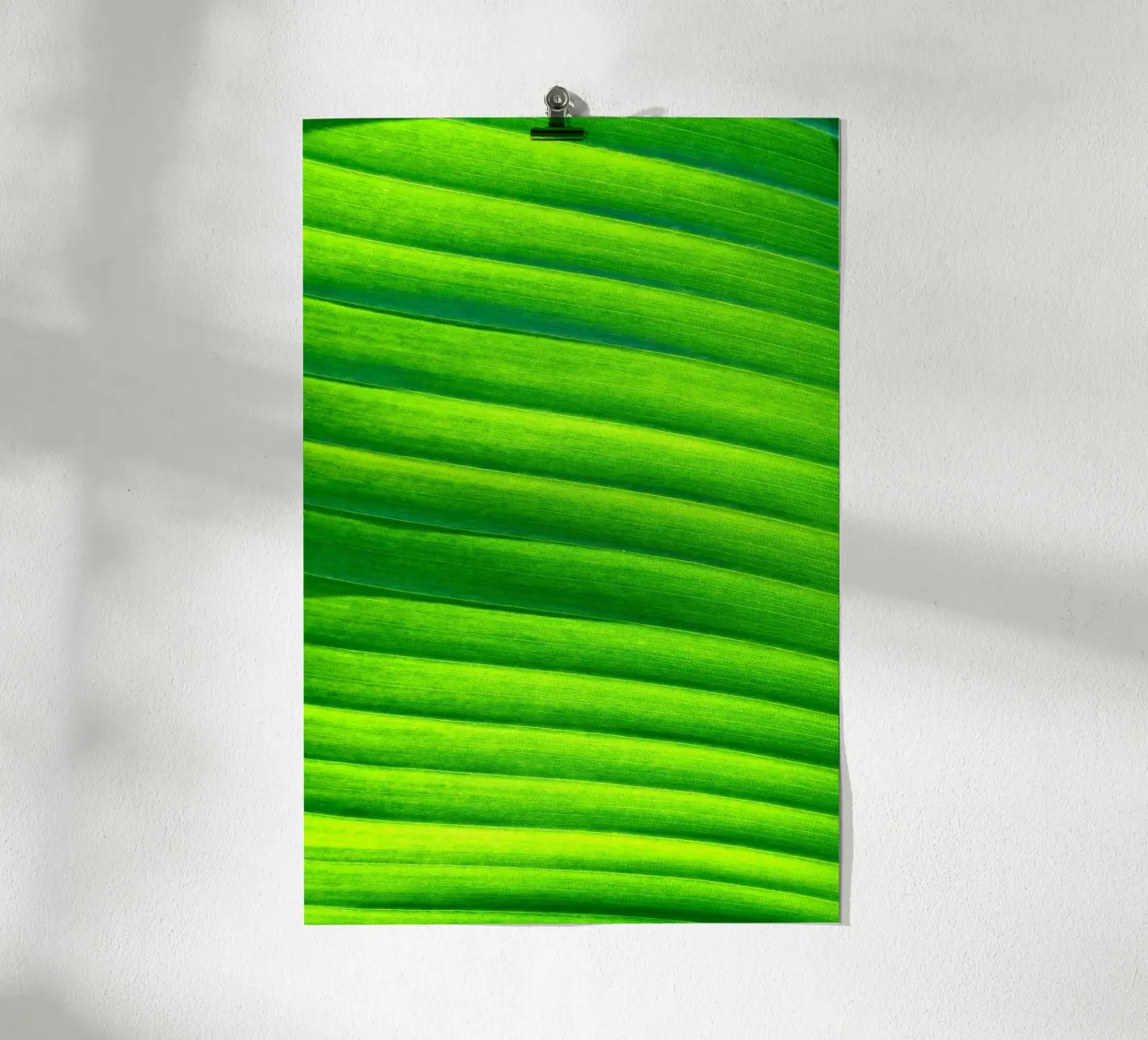 verde foglia poster con telaio in plastica da Earthly Visions