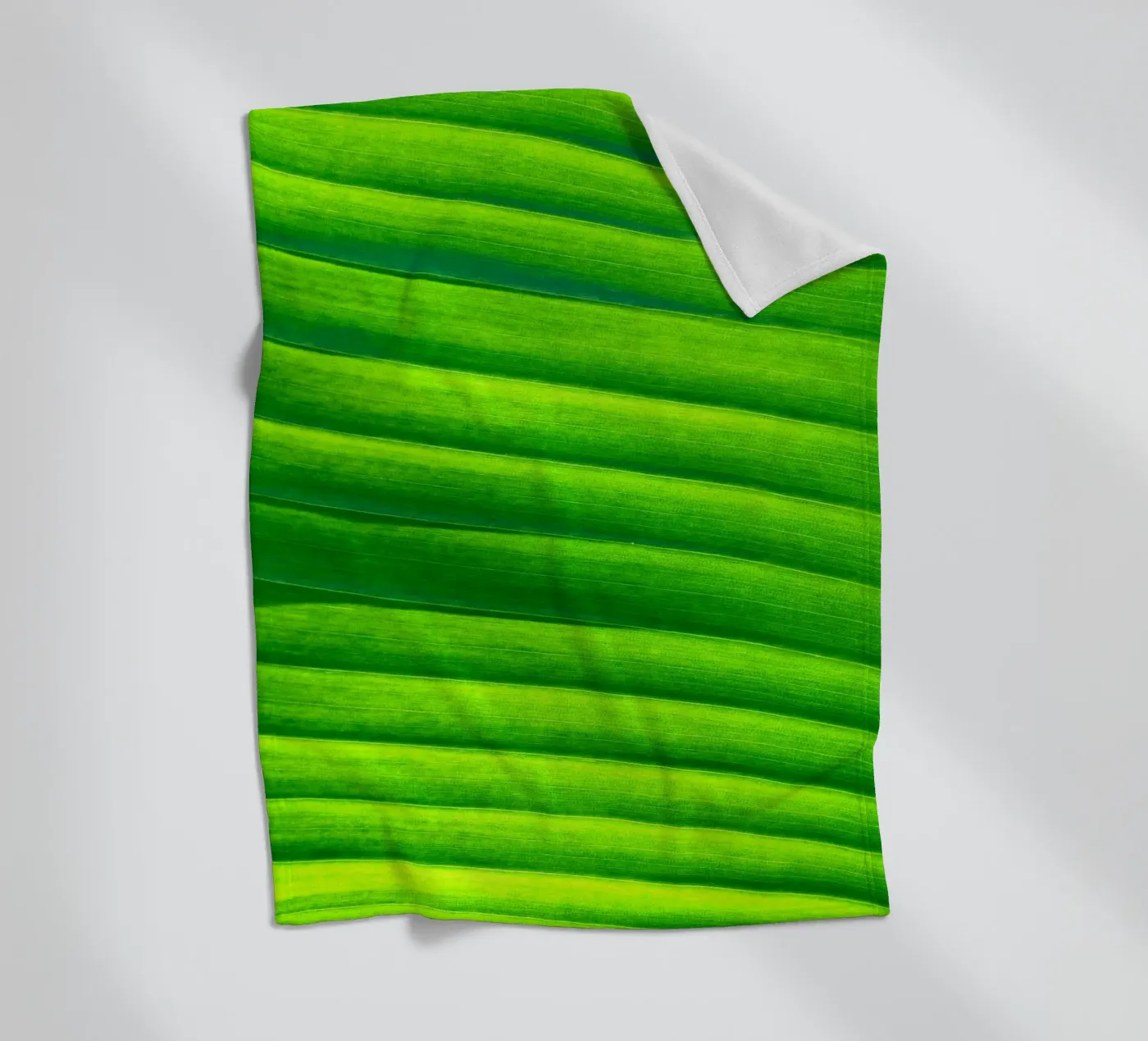 leaf green fleece blanket by Earthly Visions