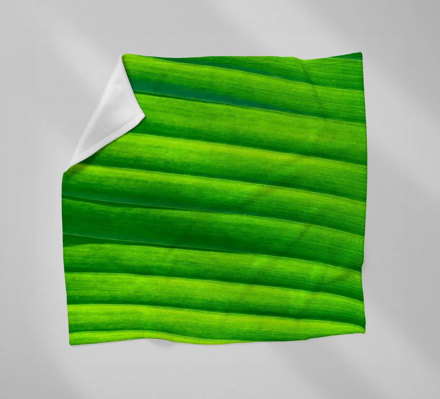leaf green fleece blanket by Earthly Visions