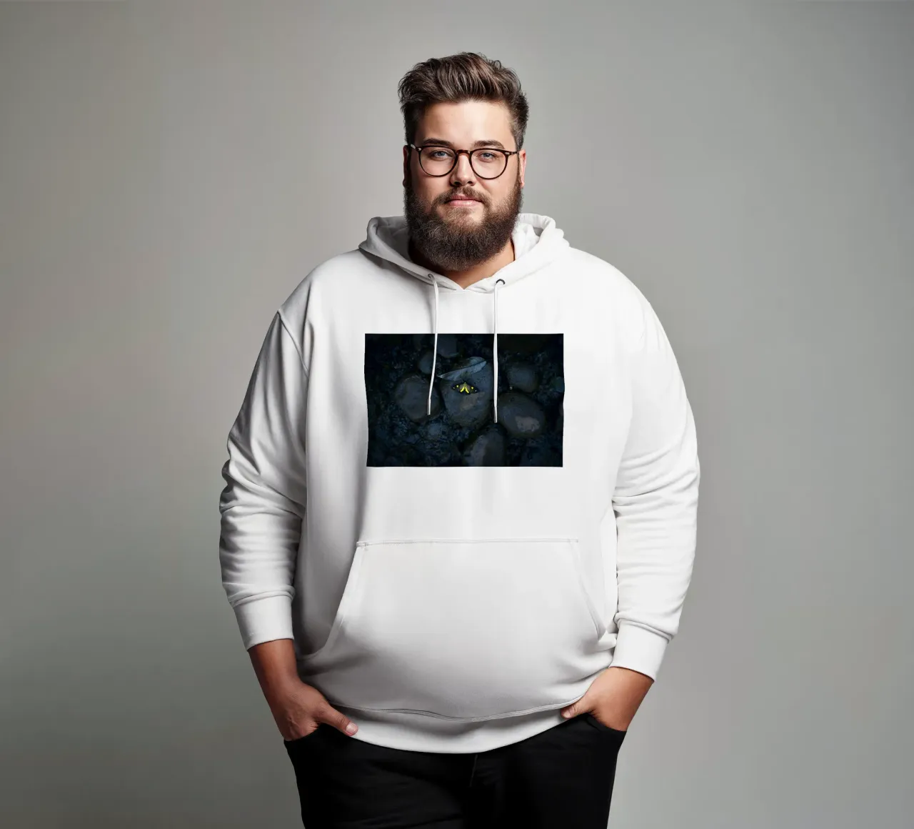 farfalla gialla felpa con cappuccio da Earthly Visions