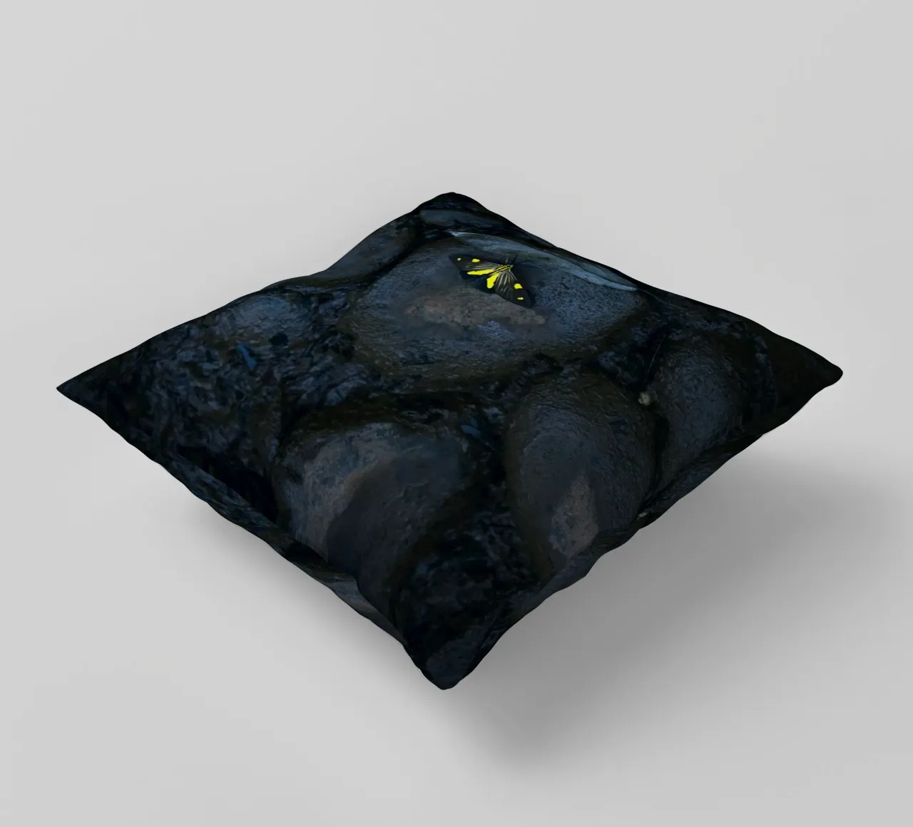 farfalla gialla cuscino da Earthly Visions
