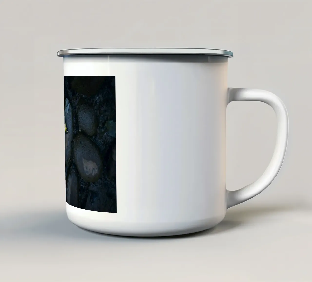 farfalla gialla tazza in smalto da Earthly Visions