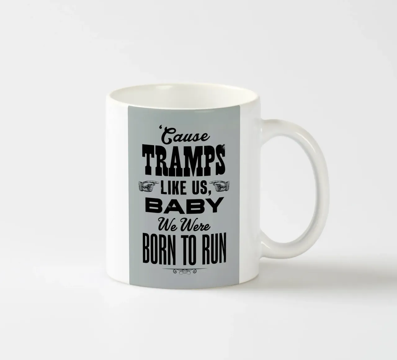 BORN TO RUN Keramik Tasse von The Indoor Type