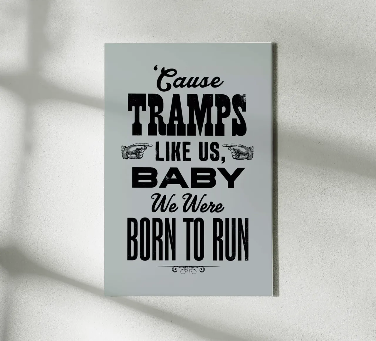 BORN TO RUN tela con Cornice a cassetta da The Indoor Type