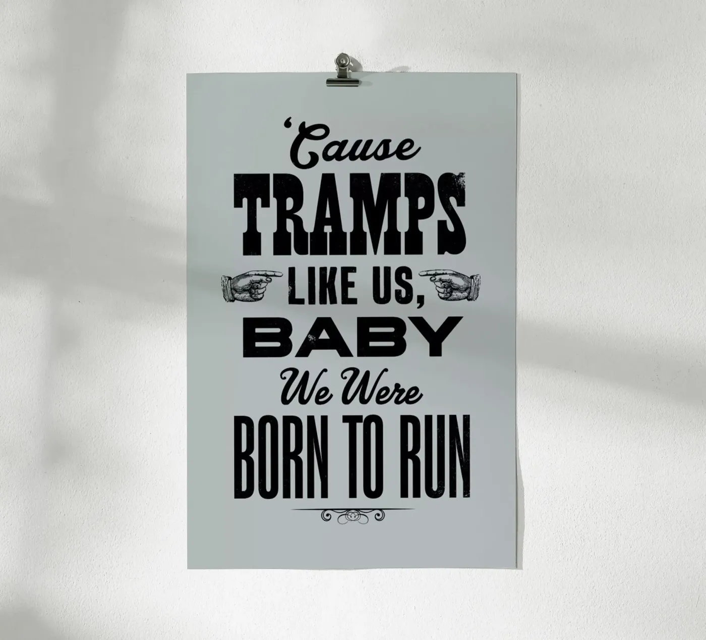 BORN TO RUN poster da The Indoor Type