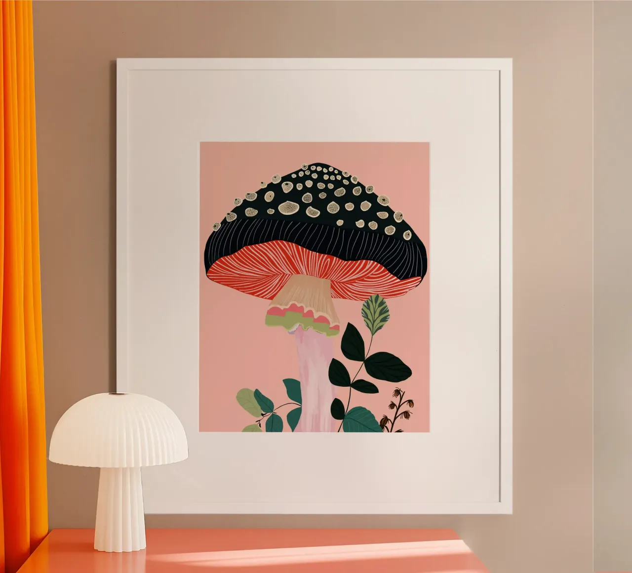 Fungo da giardino poster con telaio in alluminio da ArtsySesta