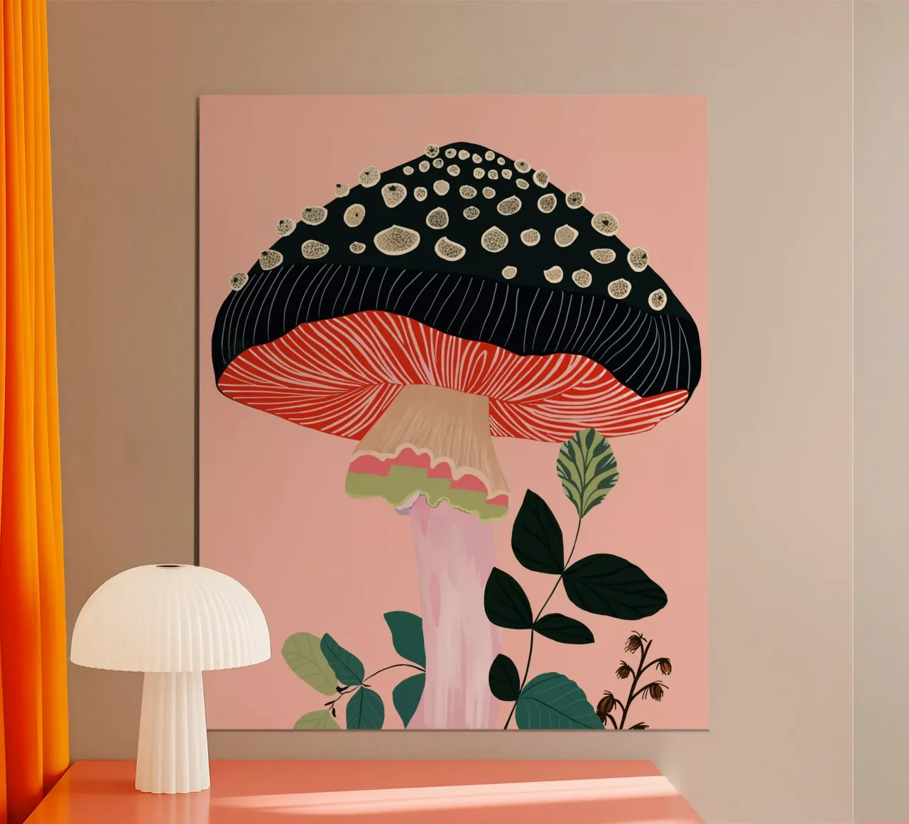 Fungo da giardino poster con telaio in alluminio da ArtsySesta