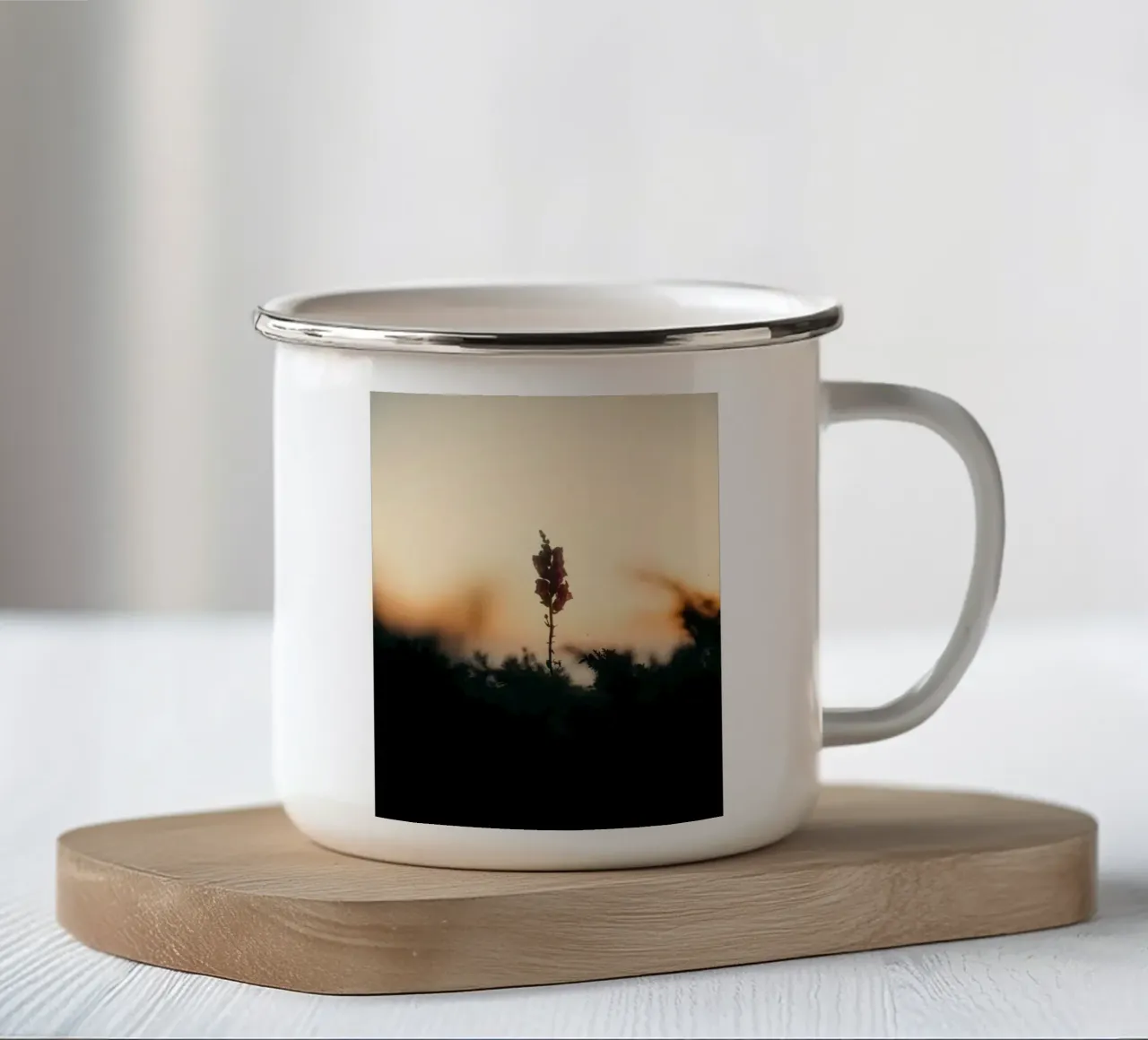 tramonto floreale tazza in smalto da Earthly Visions