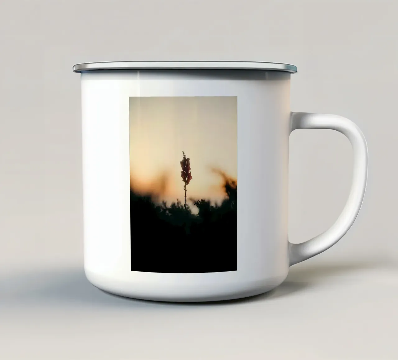 tramonto floreale tazza in smalto da Earthly Visions