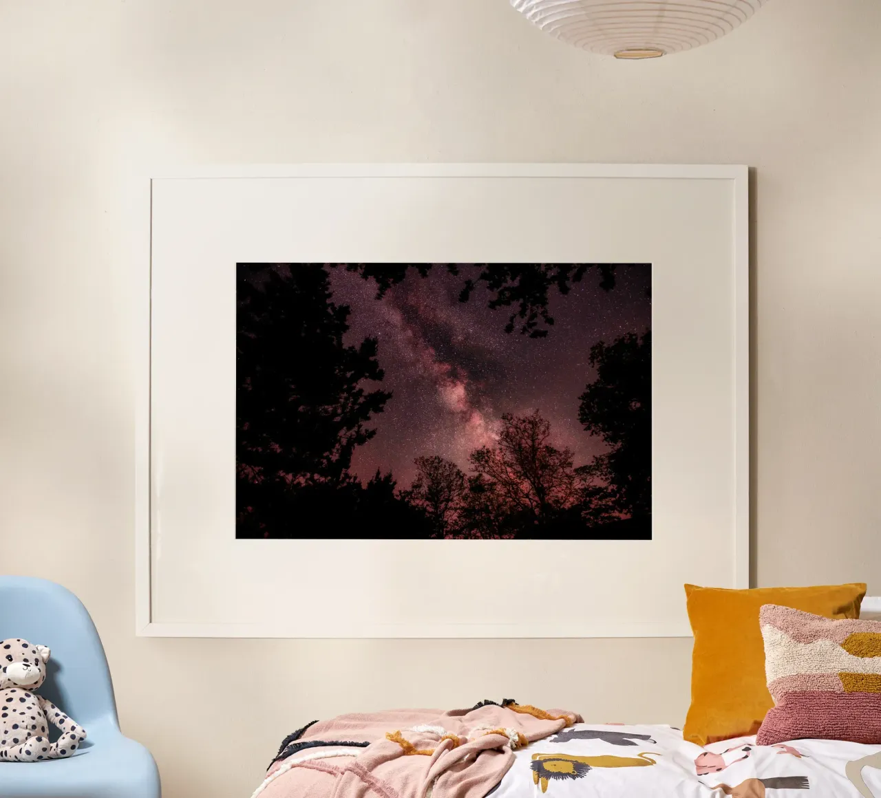 stelle cielo notturno poster con telaio in legno da Earthly Visions
