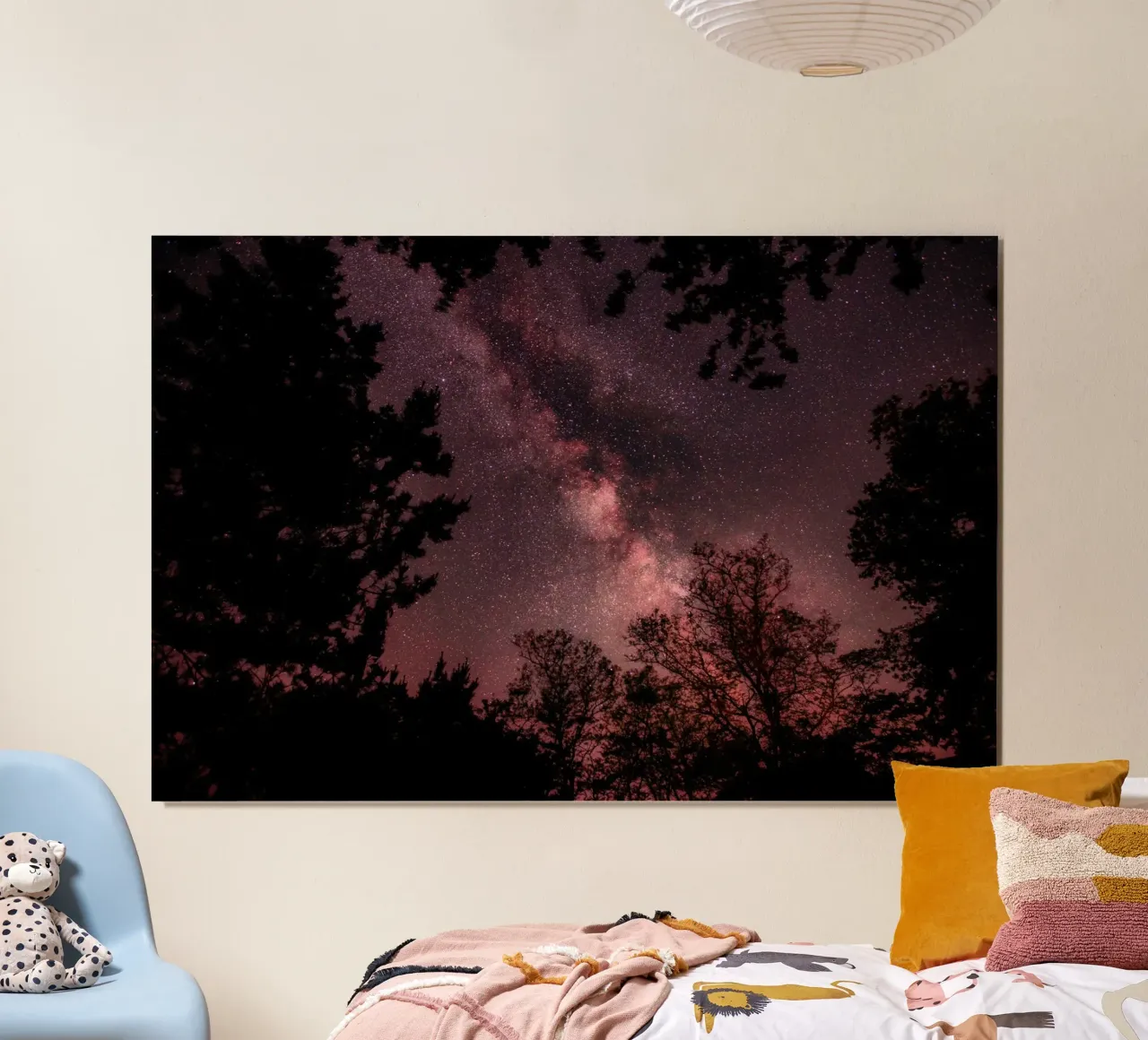 stelle cielo notturno poster con telaio in legno da Earthly Visions