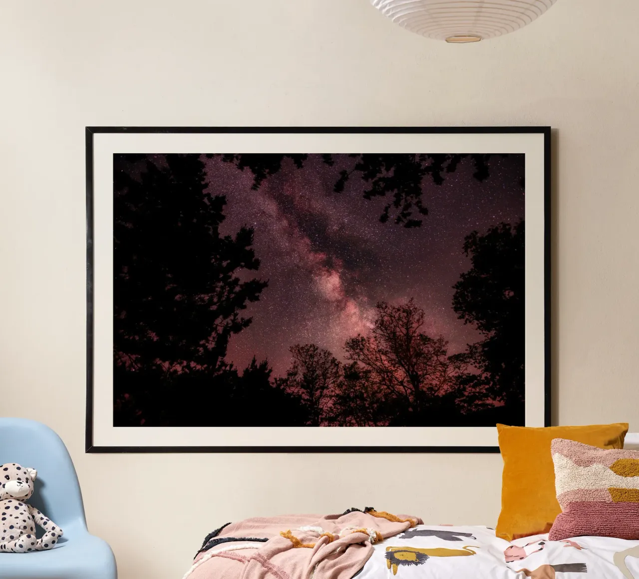 stelle cielo notturno poster con telaio in legno da Earthly Visions
