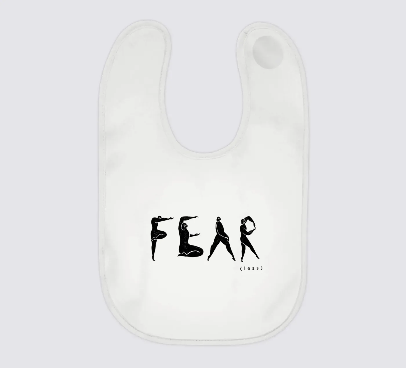 Fear- Less baby bib by Arty Guava