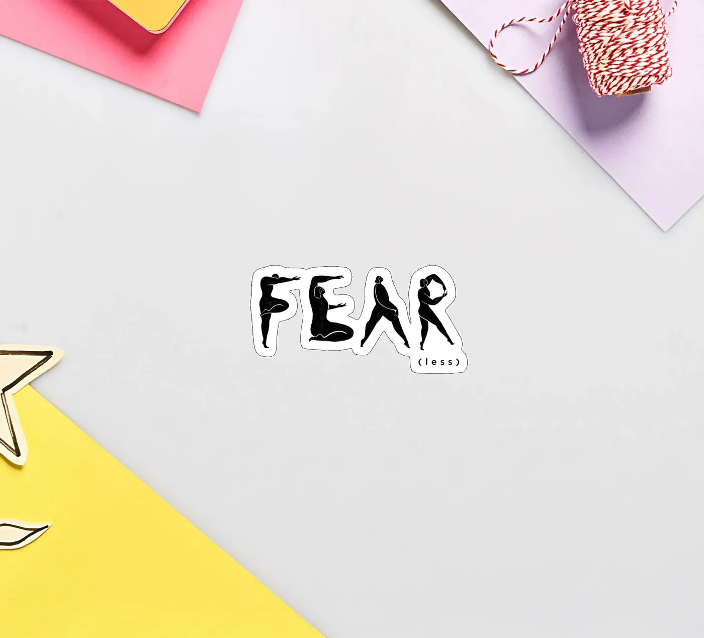 Fear- Less sticker by Arty Guava