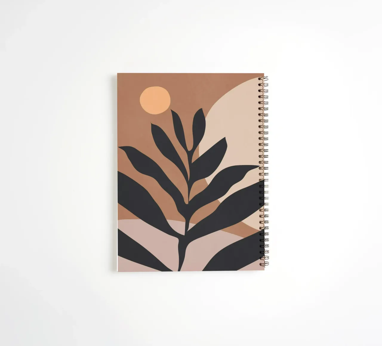 Tropical Leaf Abstract Art 2 spiral notebook by ThingDesign
