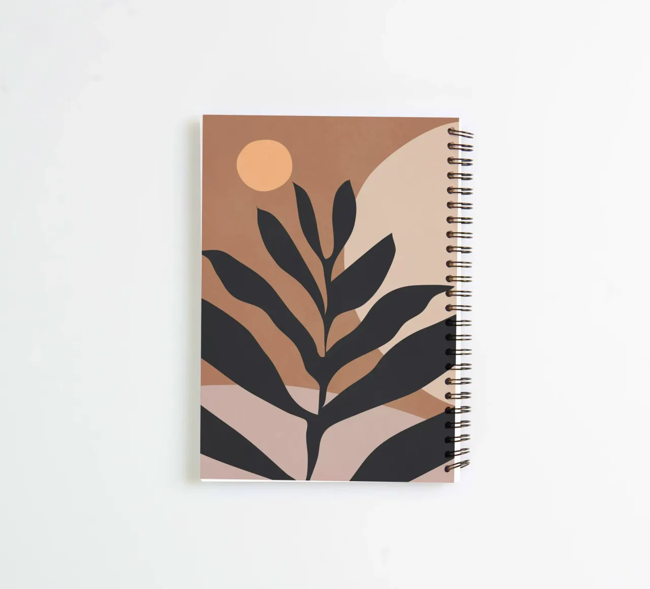 Tropical Leaf Abstract Art 2 spiral notebook by ThingDesign