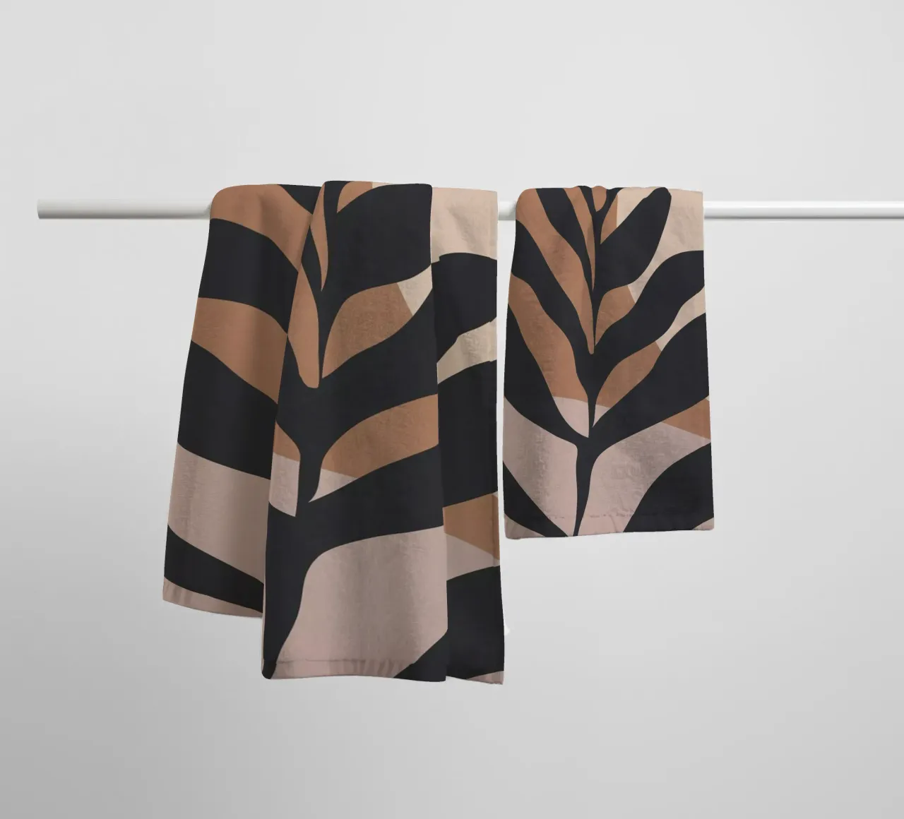 Tropical Leaf Abstract Art 2 towel by ThingDesign