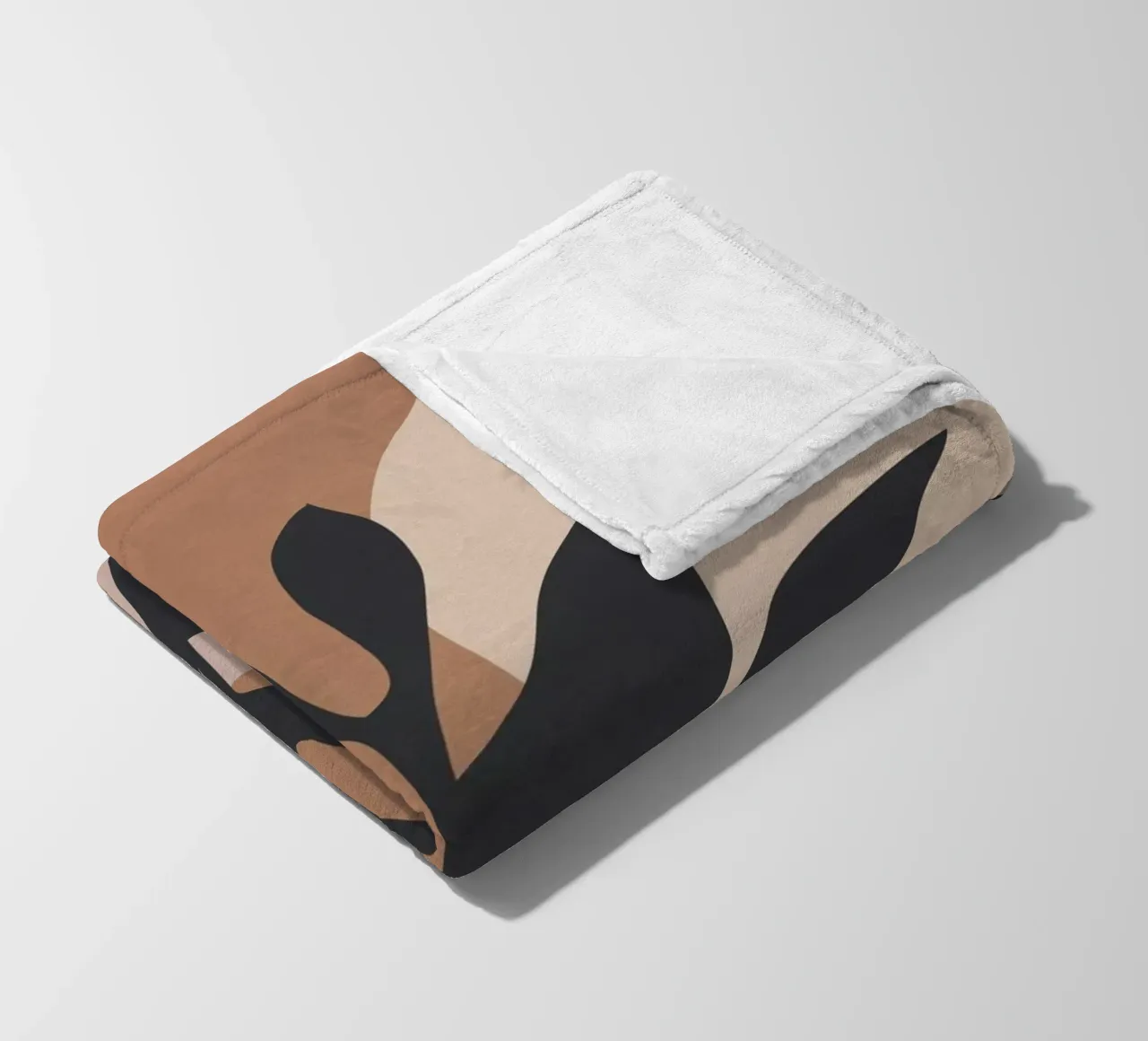Tropical Leaf Abstract Art 2 fleece blanket by ThingDesign