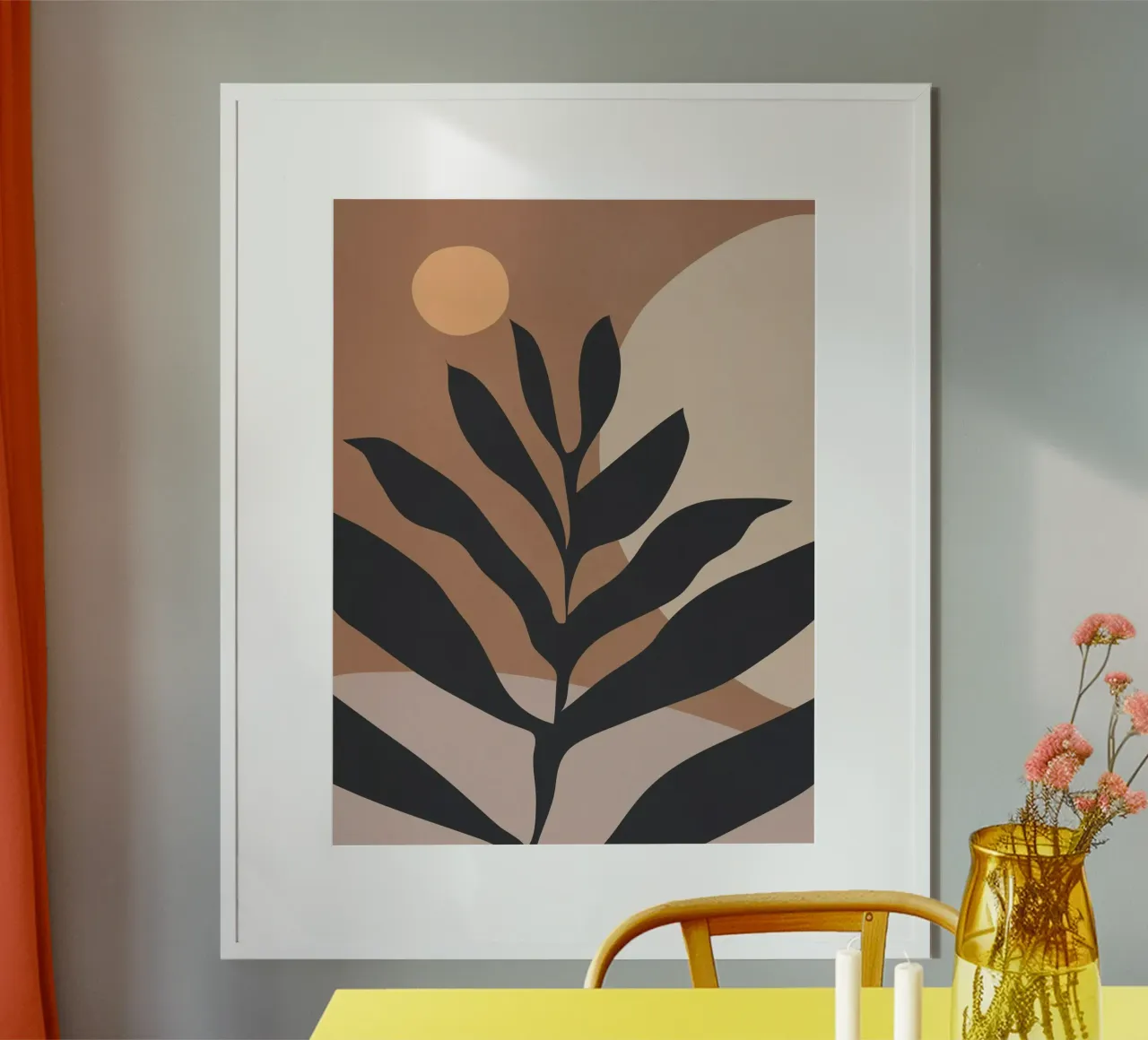 Tropisches Blatt Abstrakte Kunst 2 Poster von ThingDesign