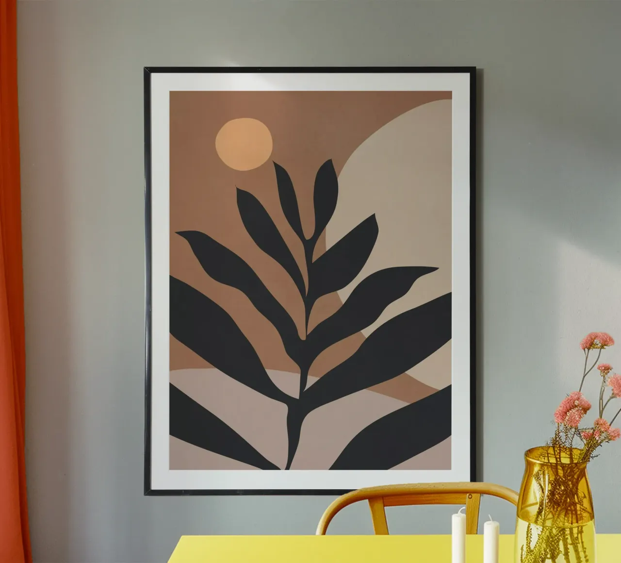 Tropisches Blatt Abstrakte Kunst 2 Poster von ThingDesign