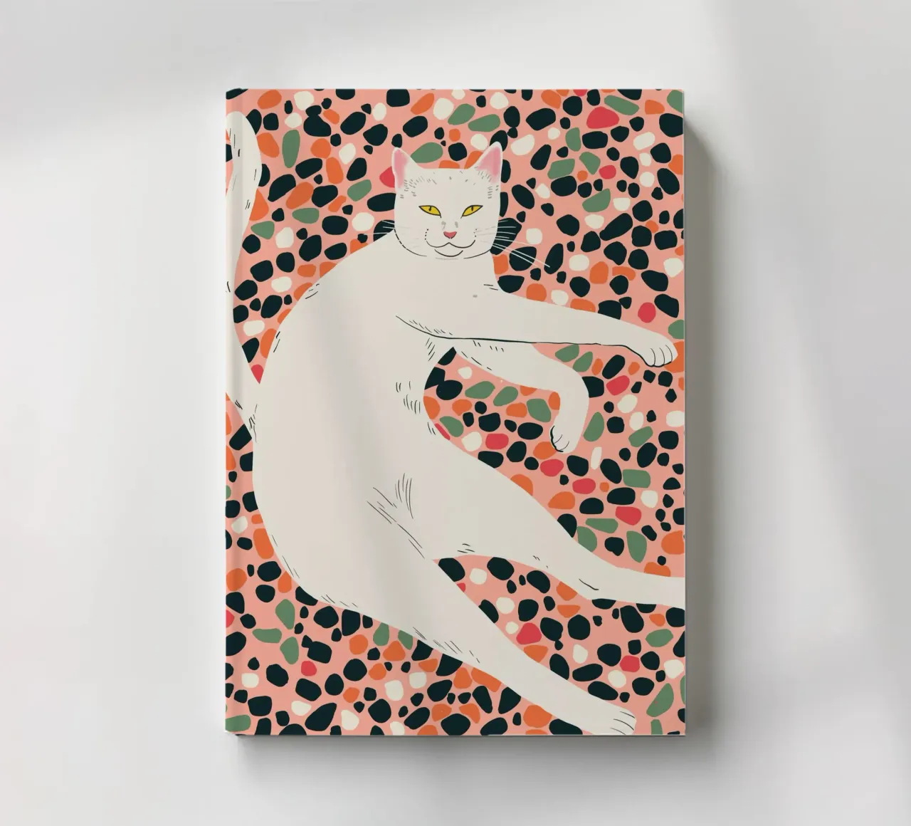 Cat Stretching notebook by ArtsySesta