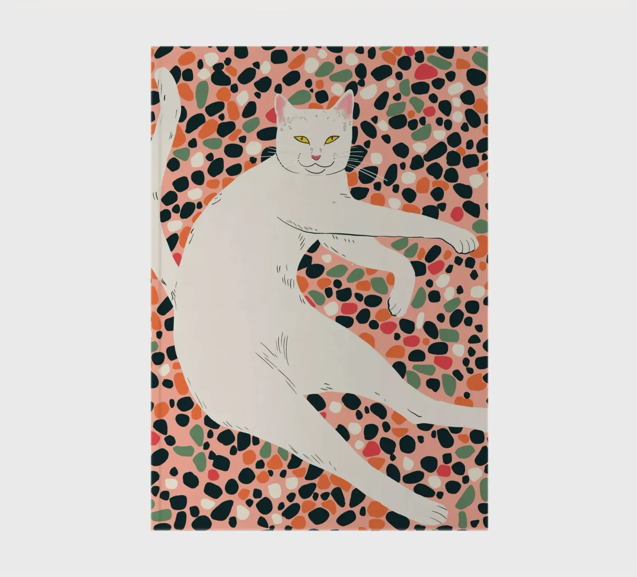 Cat Stretching notebook by ArtsySesta